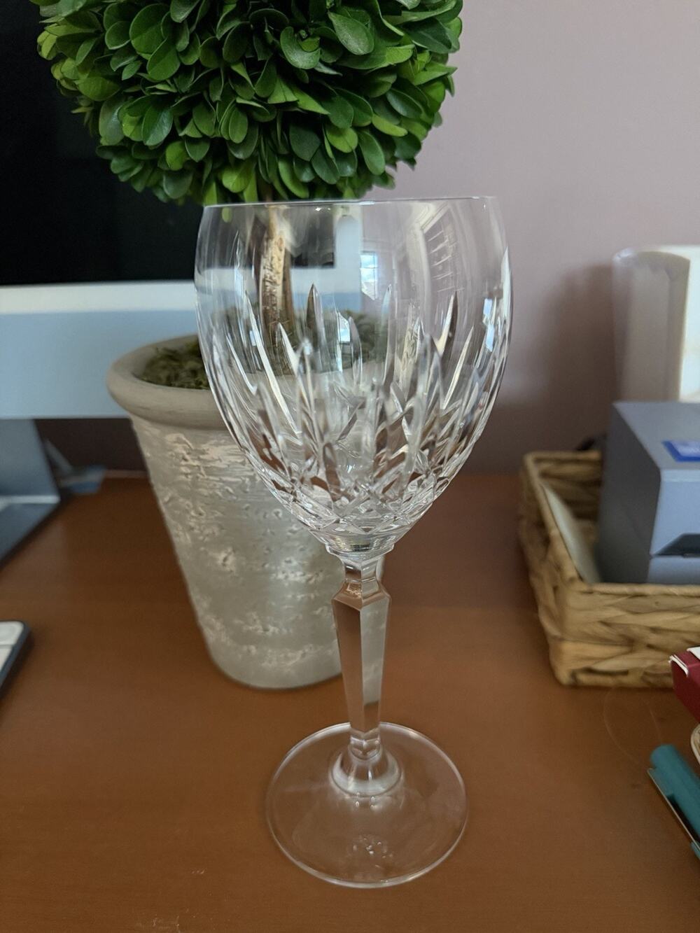 Waterford Crystal Vintage Plain Base “Kildare” Pattern Claret Wine Glass
